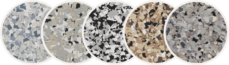 Various flake finish colors